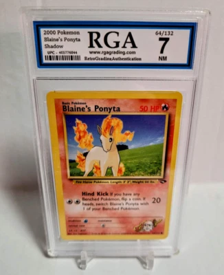 $0.99 • Buy 2000 Pokemon Blaine's Ponyta 64/132 Card Shadow WOTC RGA GRADED 7 NM VINTAGE