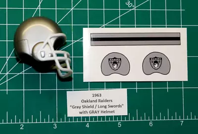 1963 Oakland Raiders Football Gumball Helmets DIECUT Decals  Long Swords Logo  • $5.99