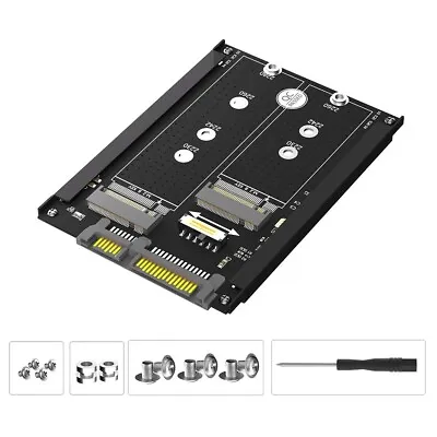Dual M.2 B Key/B&M Key SSD To 2.5  SATA III With Frame Bracket-Retain MSATA SSD • $10.21