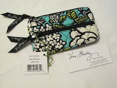 Vera Bradley ISLAND BLOOMS COIN & KEY Change COIN ID Cell Phone WALLET Tote  NWT • $29.95