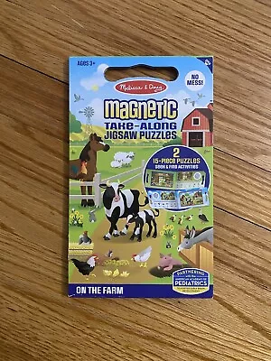 Melissa & Doug Take Along Magnetic Jigsaw Puzzles - On The Farm • $8.95