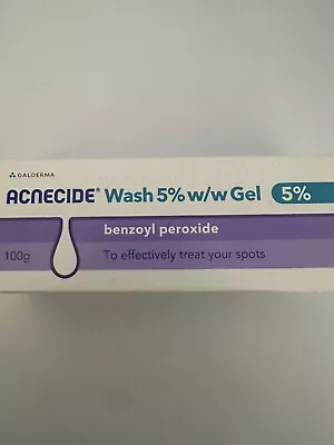 Acnecide Wash 5% W/w Gel - 100g Acne And Spots - Exp 01/2025 • £2