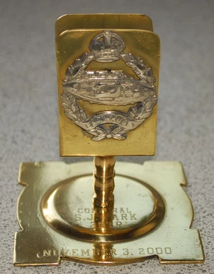 £8 • Buy TRENCH ART, The Royal Tank Regiment Cap Badges Match Box Holder