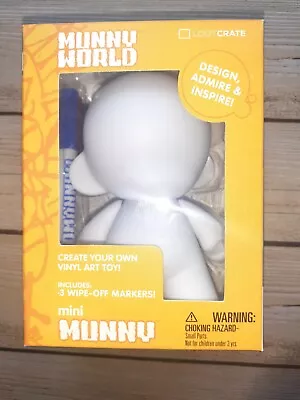 Mini Munny World Create Own Vinyl Toy. DIY KIDROBOT Loot Crate Exclusive NIB • $7.99