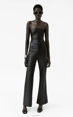 Zara NWT Jumpsuit  Faux Leather Small • $60