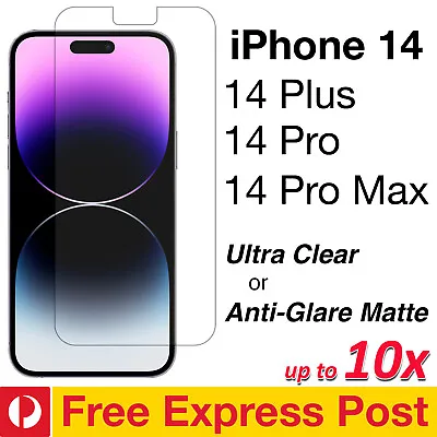 $15.99 • Buy [FREE EXPRESS] Clear | Matte Screen Protector Film For IPhone 14 Pro Max 14 Plus