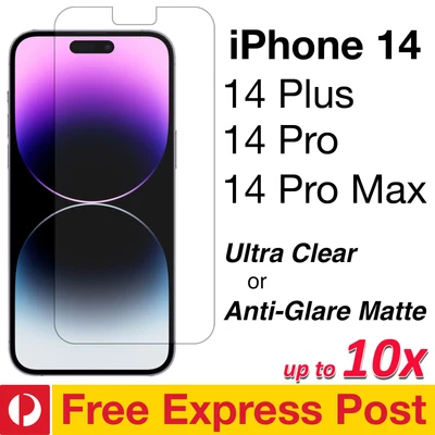 $15.99 • Buy [FREE EXPRESS] Clear | Matte Screen Protector Film For IPhone 14 Pro Max 14 Plus