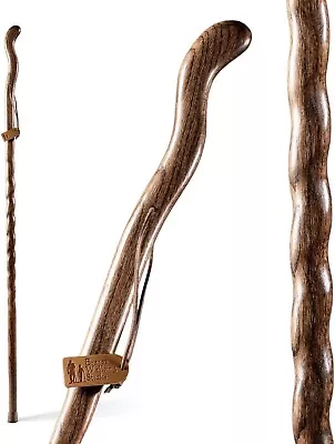 Brazos Handcrafted Wood Walking Stick Twisted Oak Ergonomic Style Handle F... • $46.99