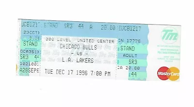 Michael Jordan Vs Kobe Bryant First Meeting Unused Ticket From December 17 1996 • $600