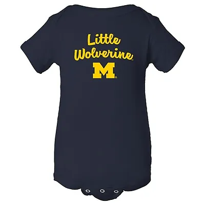 University Of Michigan Wolverines Little Mascot Infant Creeper Bodysuit - Navy • $23.99