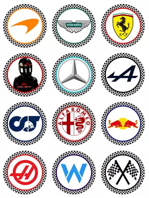 Edible Toppers & Décor For Cakes & Cupcakes -  Formula 1 F1 Cars 2024 Themed • £2.75