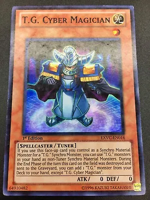 Yugioh 1st Edition T.G. Cyber Magician Super Rare Holo EXVC-EN016 MP/VG • $3