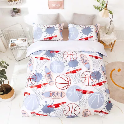 3D Basketball Sneakers Sports Quilt Cover Set Bedding Sets Pillowcases Queen • $129.99