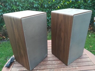 DYNAMIC KS 110-1 Pair HiFi Speakers 3-Way Boxes 70s Walnut Look • £38.45