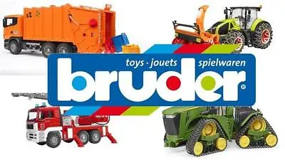 Bruder 1:16 Tractor Accessories Trailer Lorry Digger JD New Holland Massey Cat  • £18.99