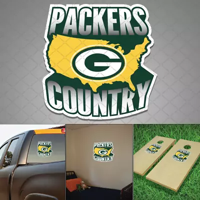 Green Bay Packers Country Sticker Decal Vinyl Football Car Truck Window Bumper • $9.99