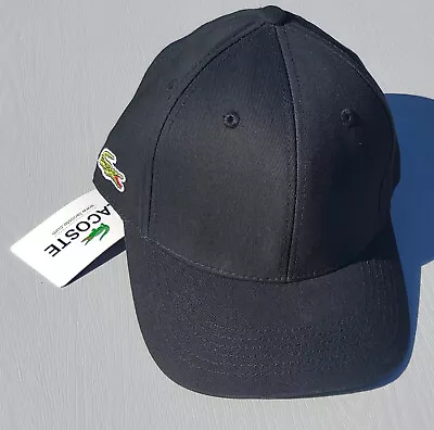 New Lacoste Croc On Side Black Baseball Cap Adjustable Strap And Includes Tags • $34.65