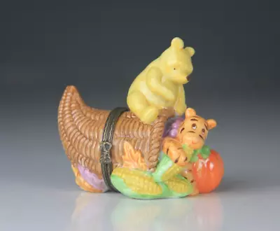Midwest Of Cannon Falls Classic Pooh Thanksgiving Sharing Porcelain Hinged Box • $45