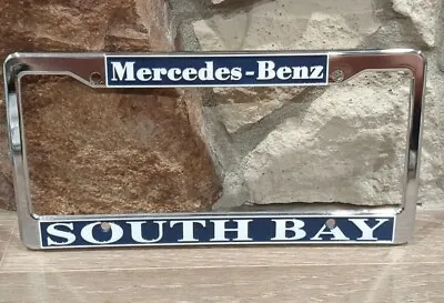 NEW - Mercedes-Benz Of South Bay License Plate Frame Chrome [PLASTIC] • $39.98