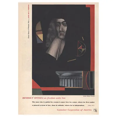 $6.75 • Buy 1956 Container Corporation Of America: Benedict Spinoza Vintage Print Ad
