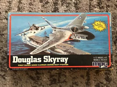 Jet Model Airplane & Box Toy Unassembled In Box Vintage MPC 1:72 Douglas Skyray • $32.27