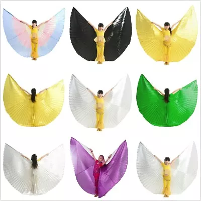 Child Girl Angel Wings Egypt Belly Dance Costumes Isis Wings Dancing Dress Wing • $16.49