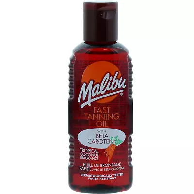 Malibu Sun Bronzing Fast Tanning Oil With Beta Carotene 100ml Sun Tan Oil Travel • £5.99