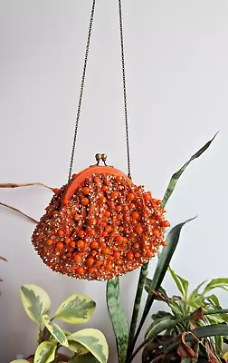 Debenhams Butterfly By Matthew Williamson Orange Sparkly Evening Bag • £16.99