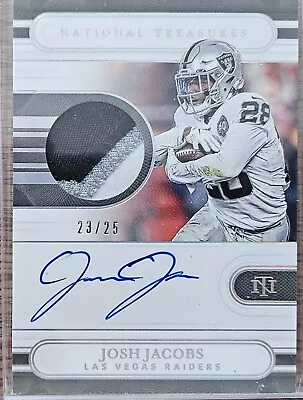 2020 National Tresures Josh Jacobs Patch Auto Mts-jj /25 • $45