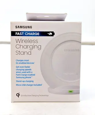 Samsung Qi Certified Fast Charge Wireless Charging Pad + Stand - White • $28.95