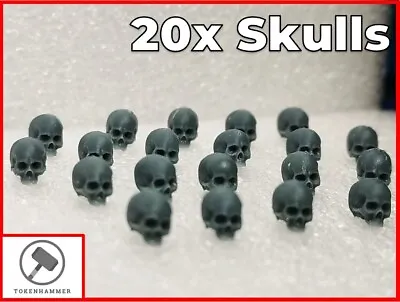 20x Resin Skulls Basing Material Bits 28mm Scale Scatter Warhammer 40k AoS D&D  • £1.75