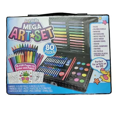 ArtSkills Mega Art Set 80 Pieces Art & Crafts Set Markers Paint Crayons Pencils • $14.99