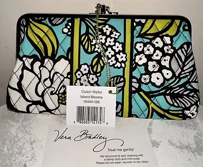 NEW VERA BRADLEY Double Kisslock Clutch Wallet ISLAND BLOOMS NWT #10444-120 • $49.95