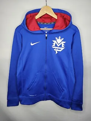 Nike Manny Pacquiao Therma Fit Full Zip Hoodie Men's Size Small Blue Red Boxing  • $72.10