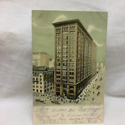 Vintage Postcard Monadnock Building Scene Chicago Illinois 1906 • $19.22