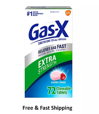 Gas X Extra Strength Chewable Tablet Medicine For Fast Gas Relief Cherry 72 Ct • $13.99