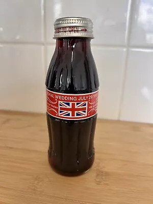 Vintage Coca Cola Bottle 1981 Royal Wedding Charles & Diana UNOPENED. UK Seller • £29