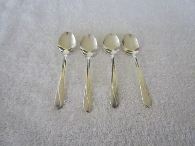 Set Of 4~[ H&t Mfg.co. ]  Silverplated [4-1/2  ] Spoons ~~clean!!! • $8.88