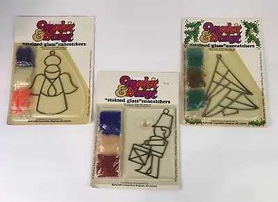 VTG MAKIT & BAKIT Stained Glass Lot Of  3 Christmas Forms Tree Ángel Drummer • $34.99