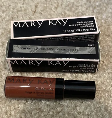 Lot Of 2 Mary Kay Liquid Lip Color/Lip Gloss -CHERRY COFFEE - NIB Free Shipping • $15