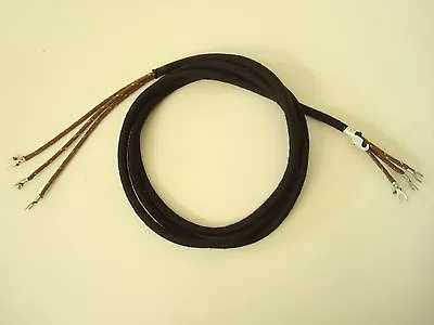 Antique Round Telephone Black Handset Cord Cloth Covered Western Electric AE • $19.99