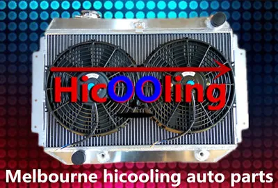 3 Row Aluminum Radiator + Fan For HOLDEN HQ HJ HX HZ 253 & 308 V8 Holden Engine • $225