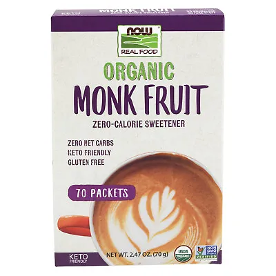 NOW FOODS Monk Fruit Organic - 70 Packets • $15.34