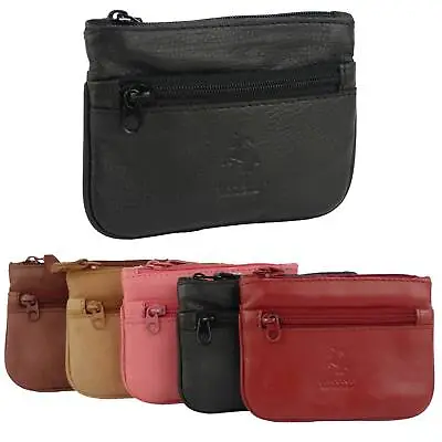 Mens Ladies Quality Leather Coin Purse By Visconti Keys Zip Change 5 Colours • $13.66