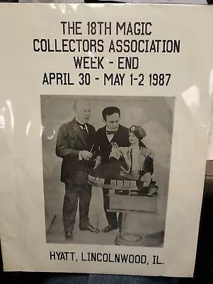 Magic Collectors Association 1987 Hyatt Lincolnwood Il Program • $15.29