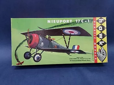 Vintage 1958 Hawk Nieuport 17C-1 WWI Plane Model Kit #613 Complete & Unbuilt • $29.99