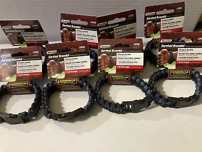 Lot Of 12 Large Survival Bracelet Military Grade Paracord 7 Ft Of Rope • $12.99