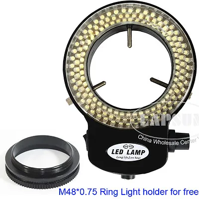 Adjustable 144 LED Bulb Microscope Ring Light Illuminator Lamp US/UK/EU/AU Plug • $18.64