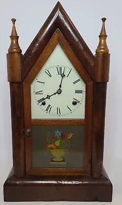 Antique Working 19th C. GILBERT Victorian Striking Steeple Mantel Shelf Clock • $199.99