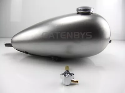 New Motorcycle Fuel TANK + TAP + CAP Peanut 10L Custom Cafe Racer Harley Chopper • £178.56